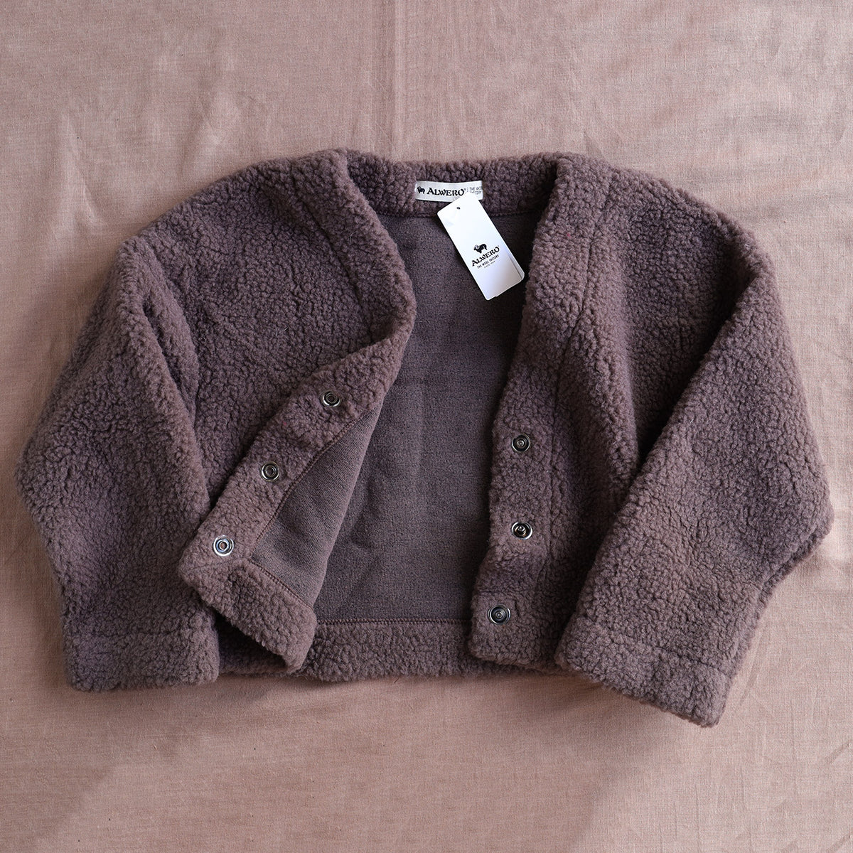 Women's Plush Cropped Cardi Jacket - 100% Wool