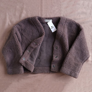 Women's Plush Cropped Cardi Jacket - 100% Wool