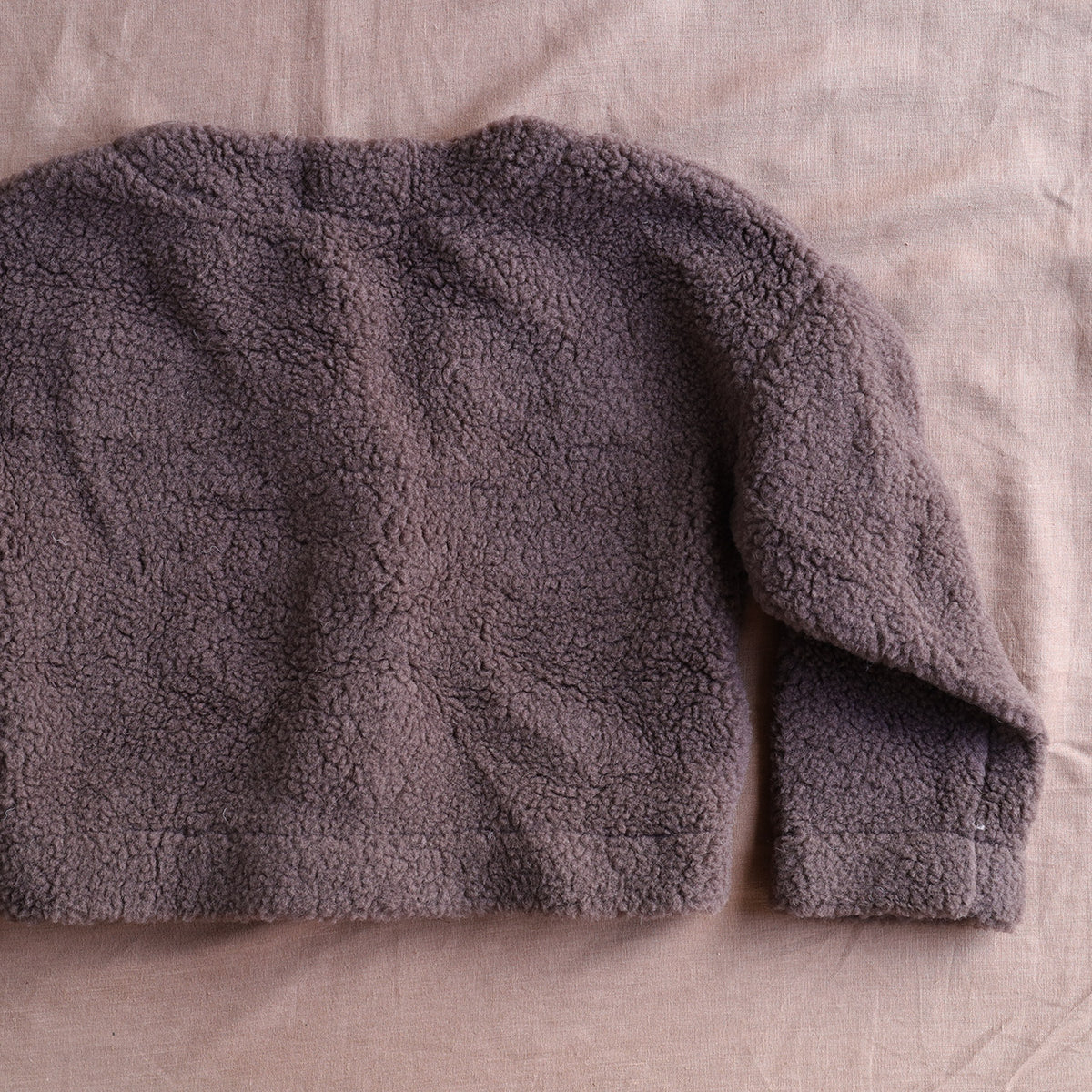 Women's Plush Cropped Cardi Jacket - 100% Wool