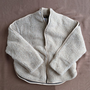 Women's Folka Teddy Jacket - 100% Wool - Sand
