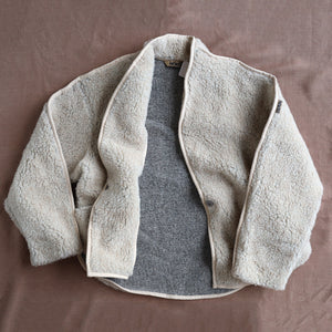 Women's Folka Teddy Jacket - 100% Wool - Sand