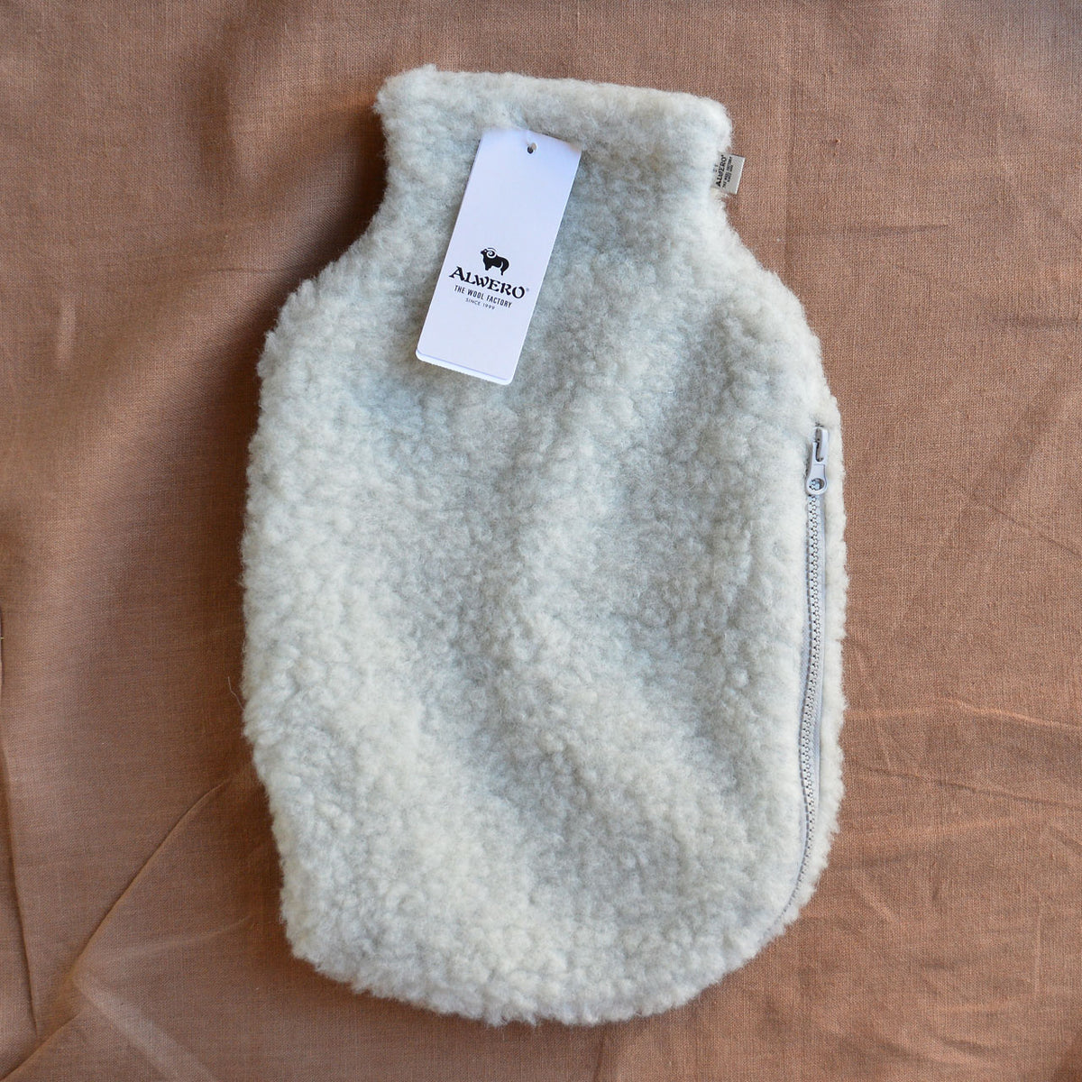 Hot Water Bottle Cover with Zip - 100% Teddy Wool *Returning Spring