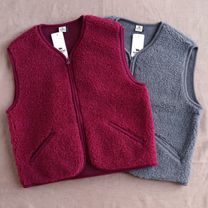 Women's Cropped Zip Vest - 100% Wool