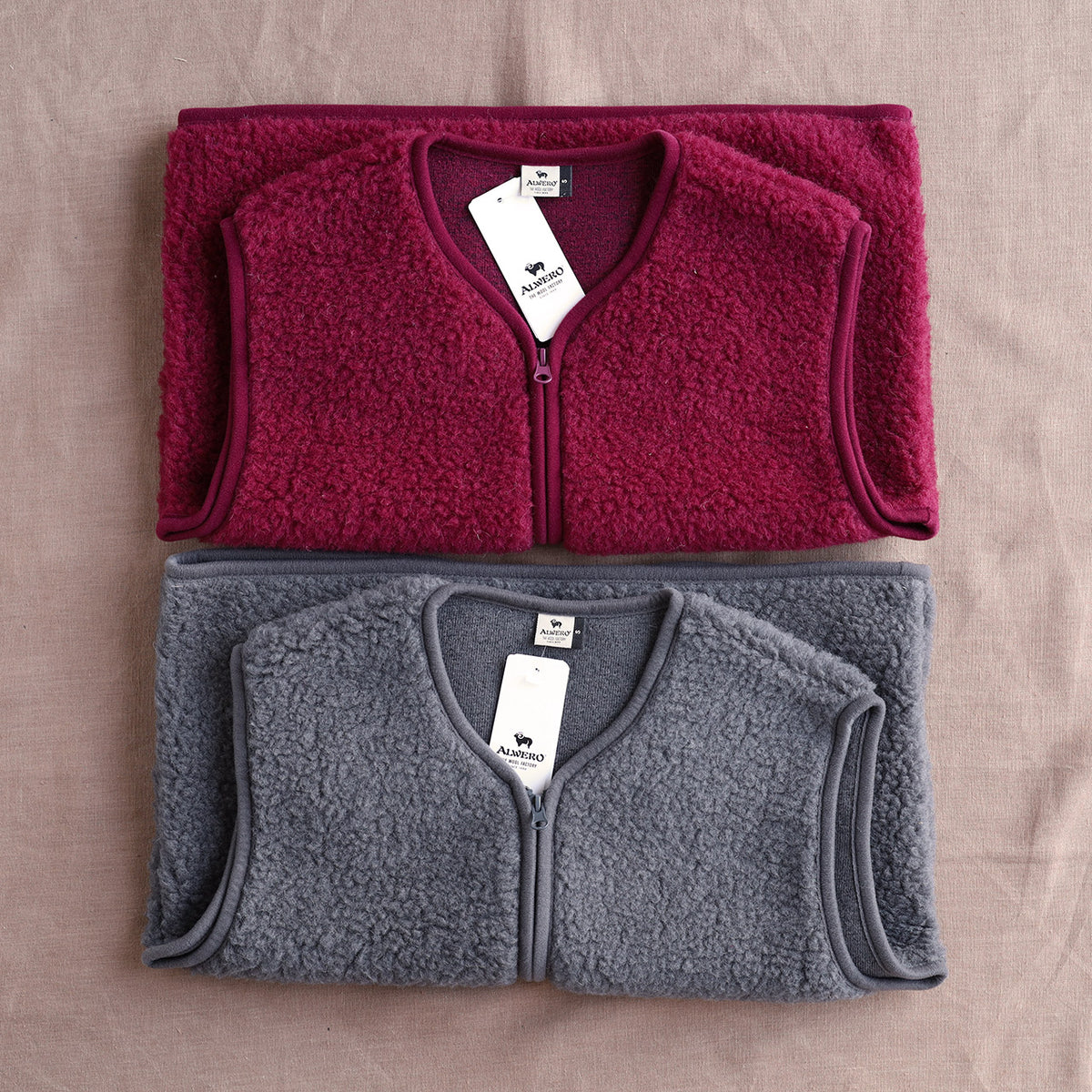 Women's Cropped Zip Vest - 100% Wool