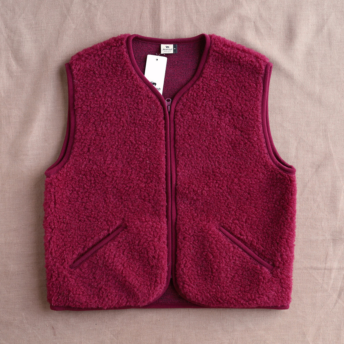 Women's Cropped Zip Vest - 100% Wool