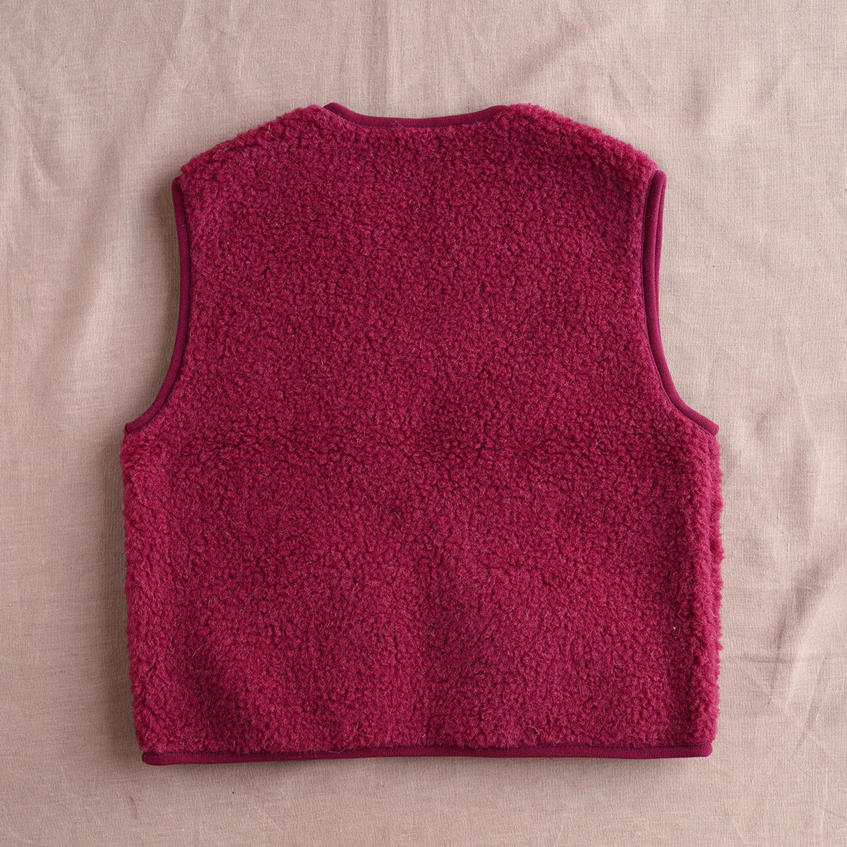 Women's Cropped Zip Vest - 100% Wool