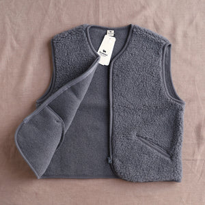 Women's Cropped Zip Vest - 100% Wool