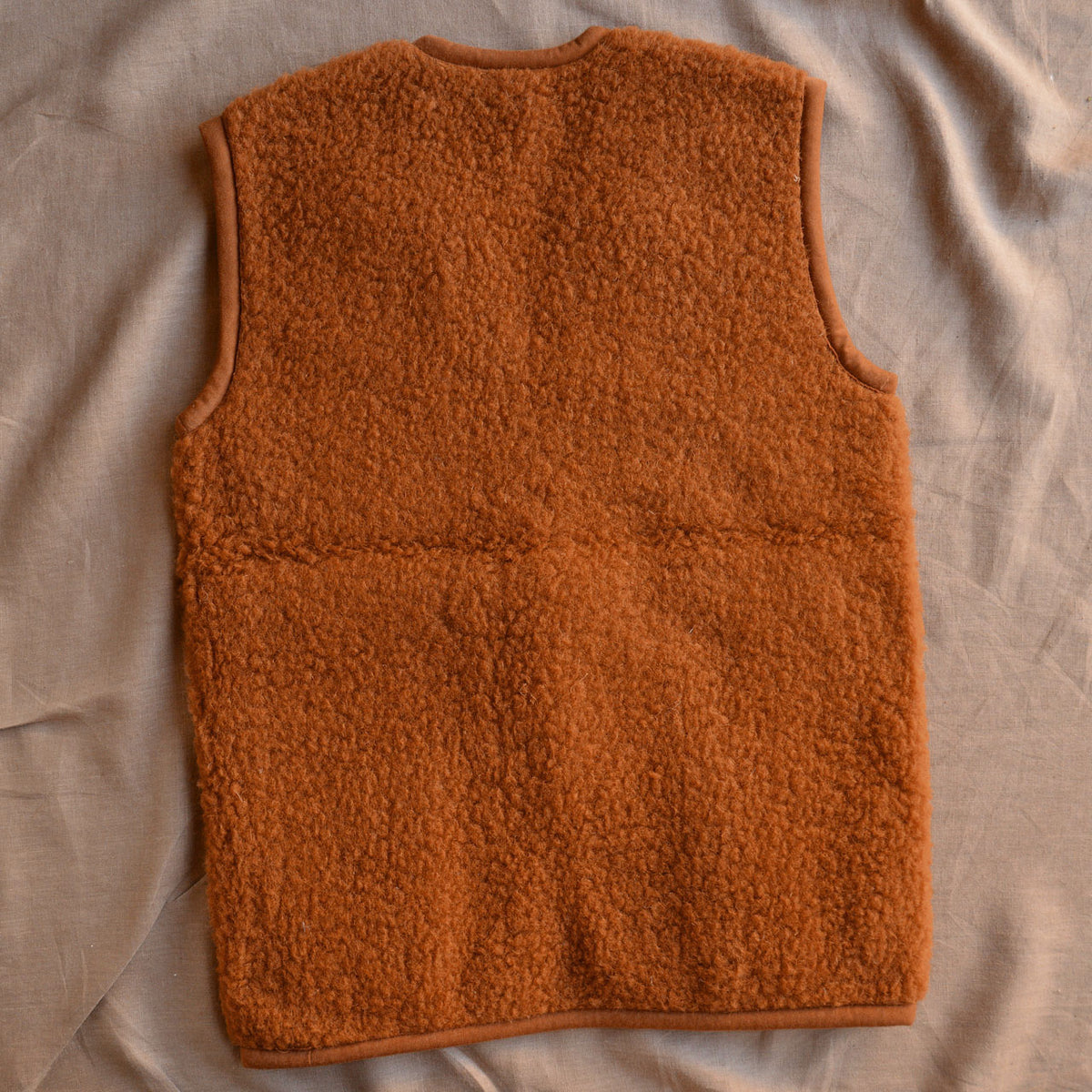 Women's Fleece Alpen Vest - 100% Wool - Fox (S, M, L)