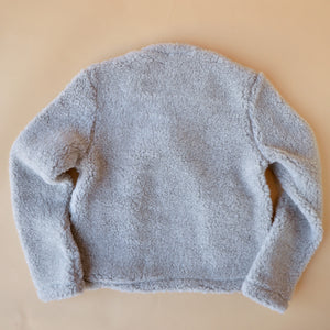Women's Plush Cropped Jacket - 100% Wool - Silver AW24 (M, L) *Last ones