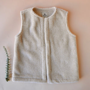Women's Fleece Vest - 100% Wool - Beige AW24 *Last ones