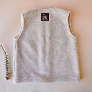 Women's Fleece Vest - 100% Wool - Beige AW24 *Last ones