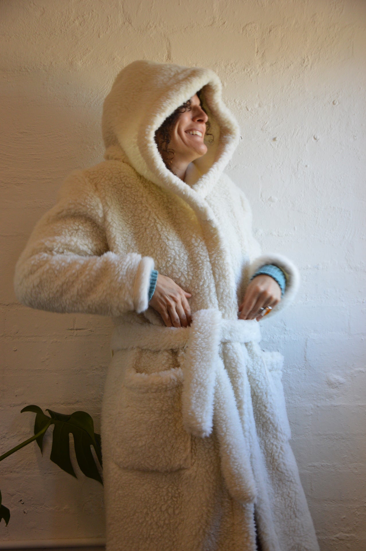 Womens 100% Wool Bathrobe by Alwero Poland from Woollykins Womens 100% Wool Bathrobe by Alwero Poland from Woollykins