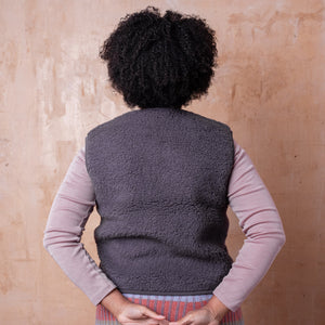 Women's Cropped Zip Vest - 100% Wool