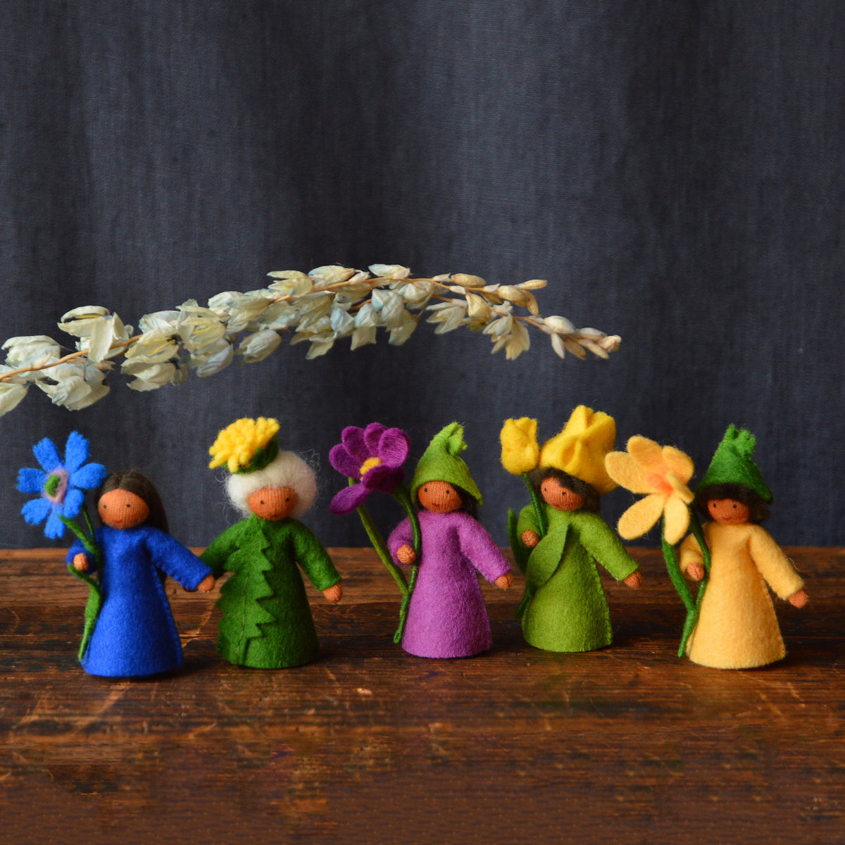 Ambrosius Handcrafted Wool Flower Fairies - Spring