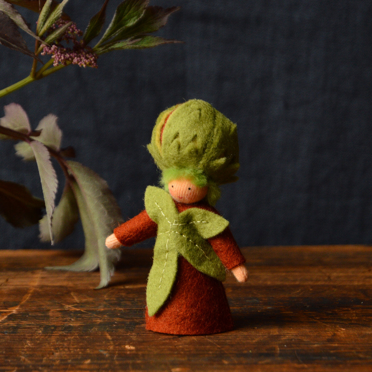 Ambrosius Handcrafted Wool Flower Fairies - Chestnut *Last One!