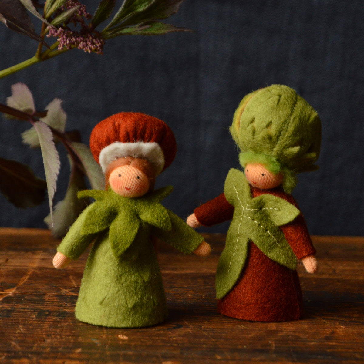 Ambrosius Handcrafted Wool Flower Fairies - Autumn