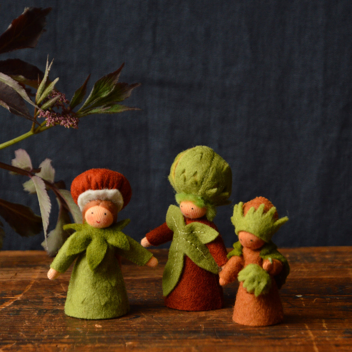 Ambrosius Handcrafted Wool Flower Fairies - Autumn