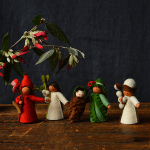 Ambrosius Handcrafted Wool Flower Fairies - Christmas Collection