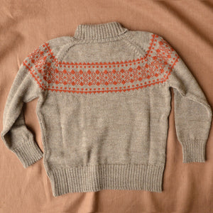 Alpine High Neck Sweater - 100% Baby Alpaca - Burnt Orange (18m-8y)