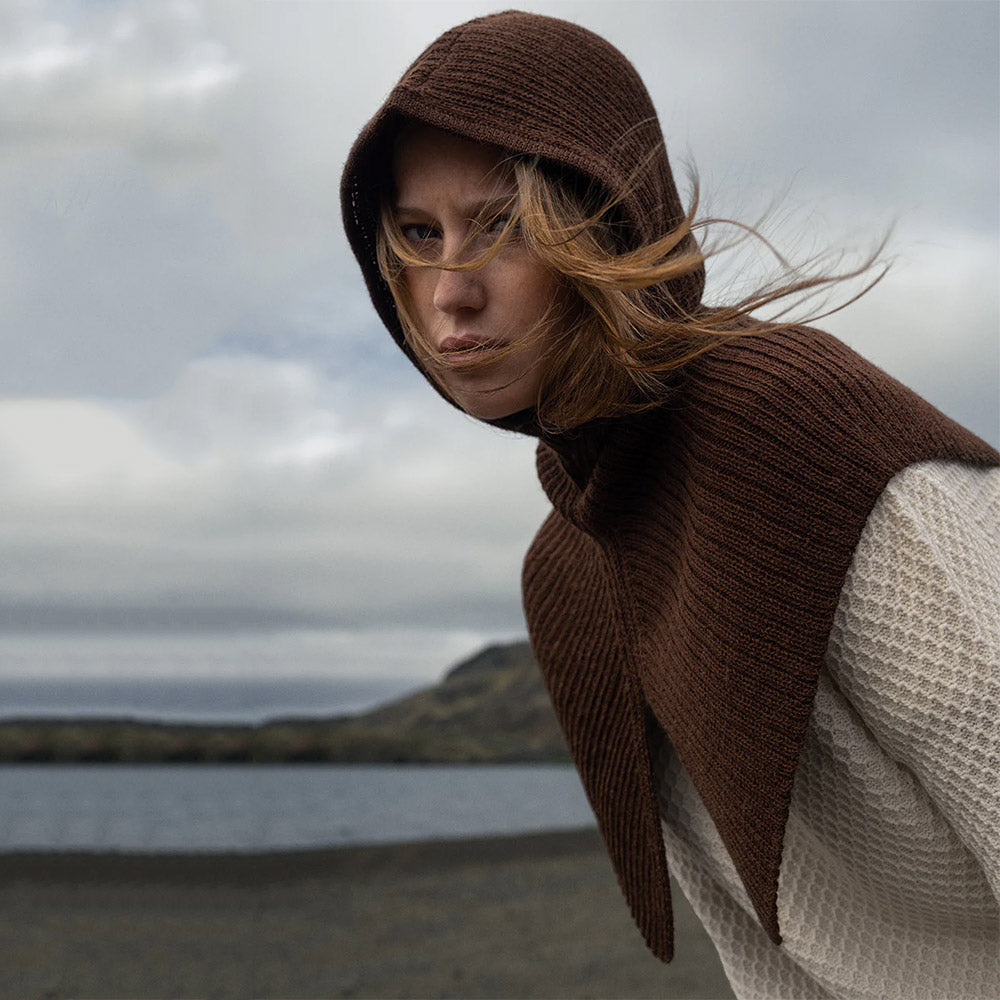 Rib Hood - 100% Alpaca - Dark Forest (Adults) *Last One!