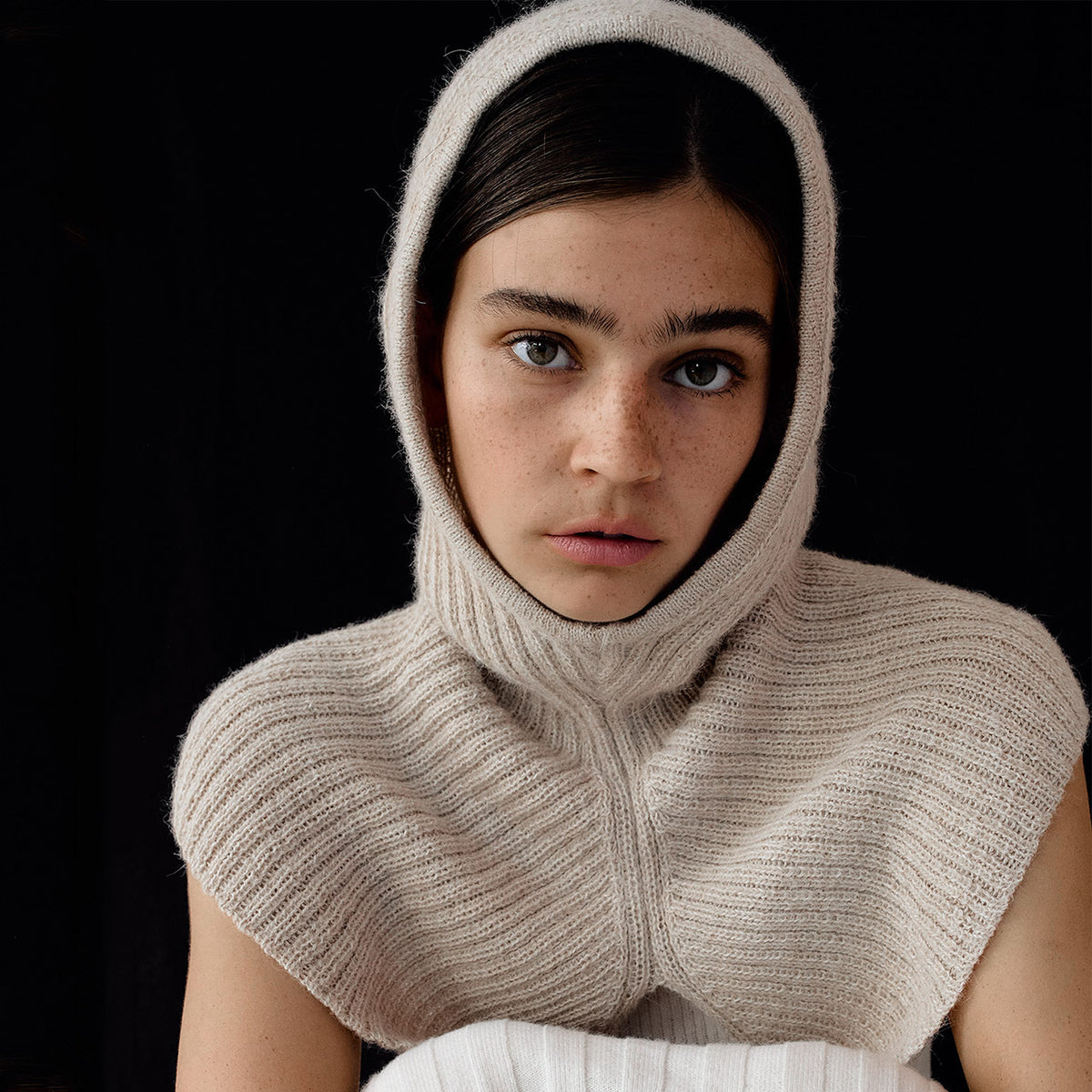 Rib Hood - 100% Alpaca - Dark Forest (Adults) *Last One!