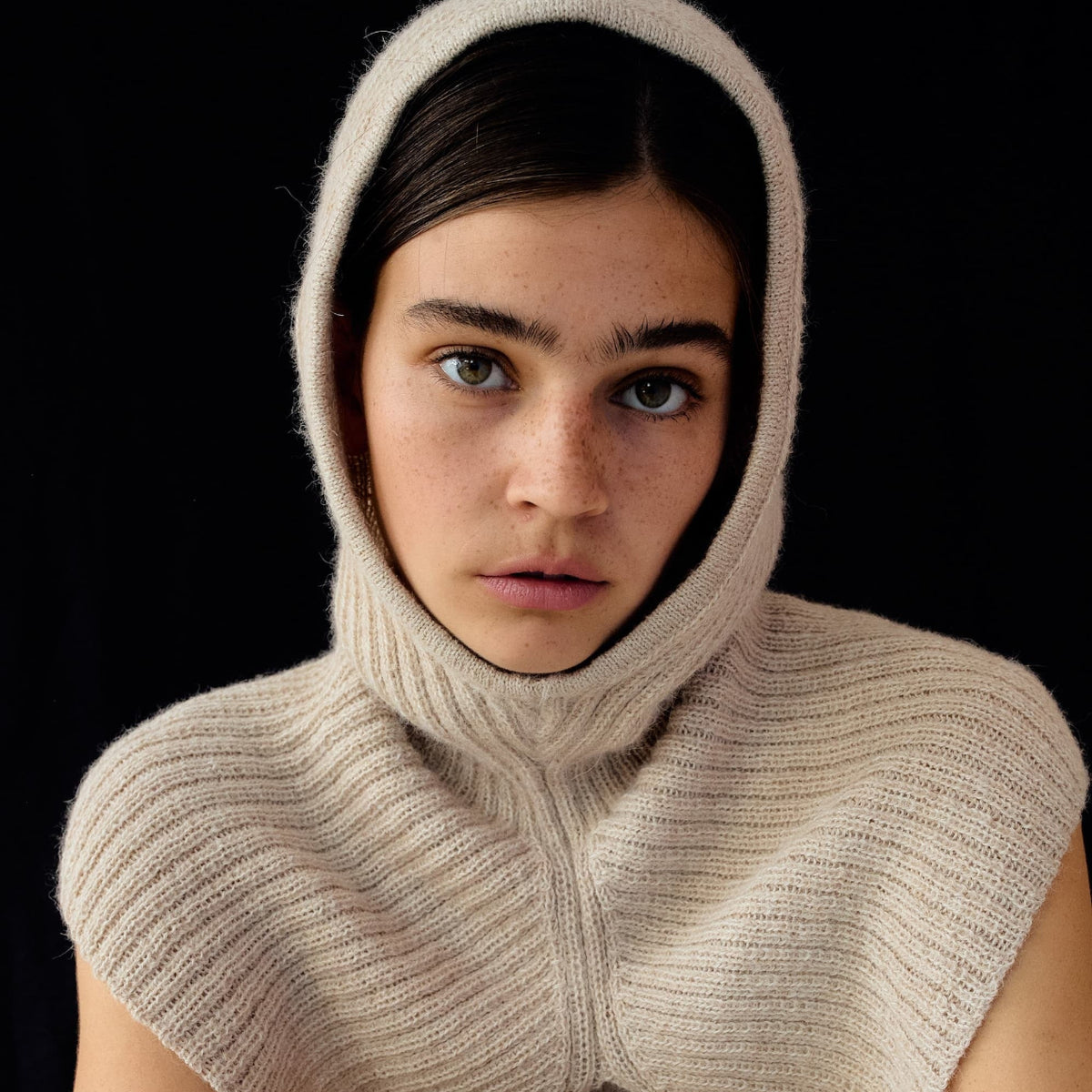 Rib Hood - 100% Alpaca - Dark Forest (Adults) *Last One!