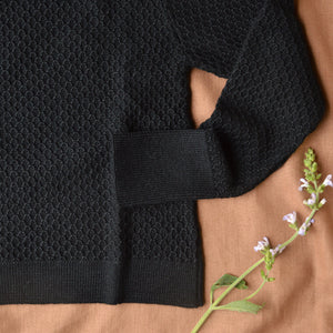 Everyday Sweater - Alpaca/Merino - Black (Women S, M, L)