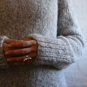 Women's Rollneck Jumper - Handknitted Alpaca/Pima Cotton