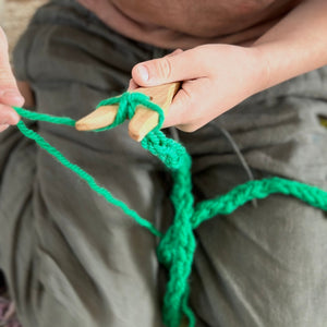 Wooden Lucet Braiding Fork for Viking Cords and Wool Rope Making