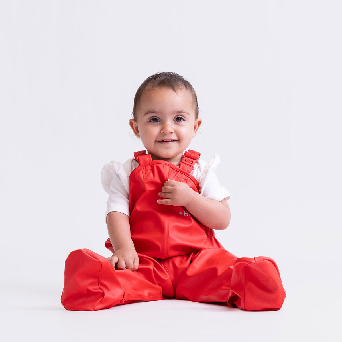 Waterproof BabyBuddy® Rain and Mud Dungarees with Feet (8-16m+)