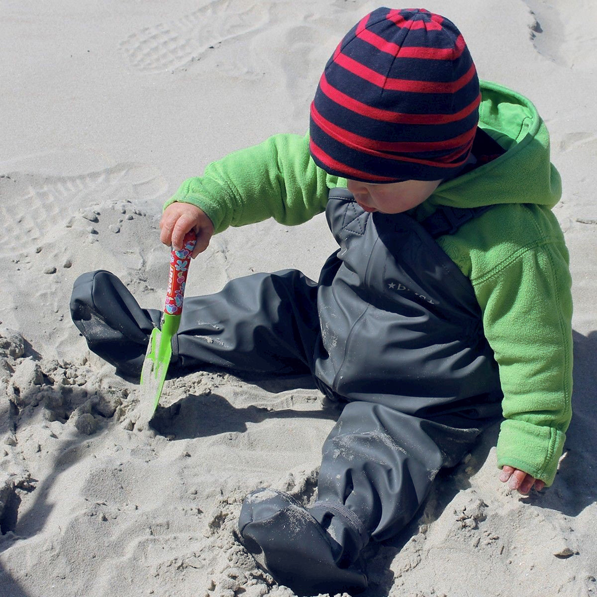 Waterproof BabyBuddy® Rain and Mud Dungarees with Feet (8-16m+)