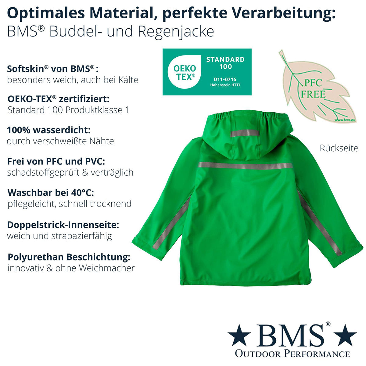 Baby & Toddler Rain Jacket - PFC free SoftSkin® (0-2y)