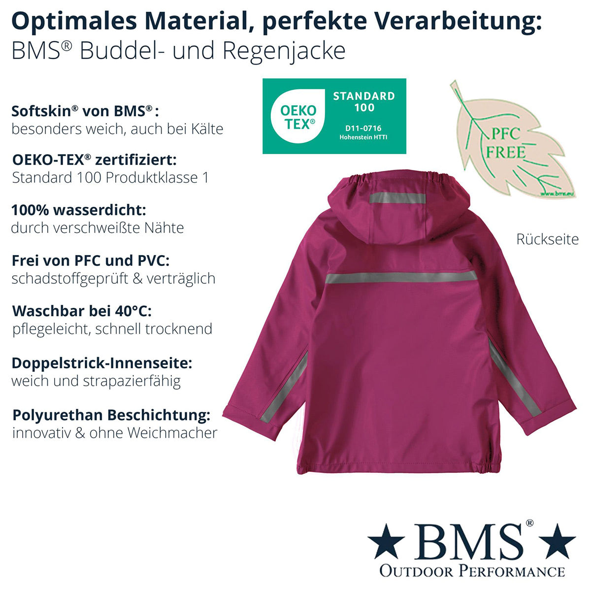 Baby & Toddler Rain Jacket - PFC free SoftSkin® (0-2y)