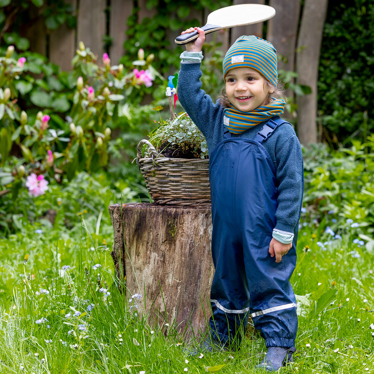 Mud Pants/Rain Dungarees with Bib - PFC free SoftSkin® (9m-6y)