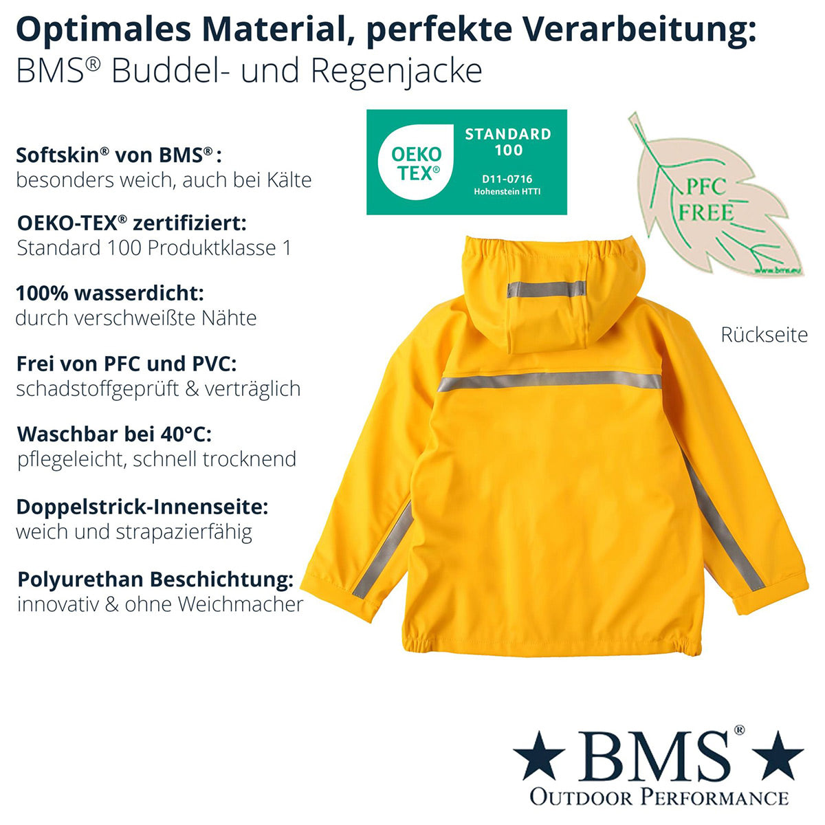 Kids Rain Jacket - PFC free SoftSkin® (1-12y)