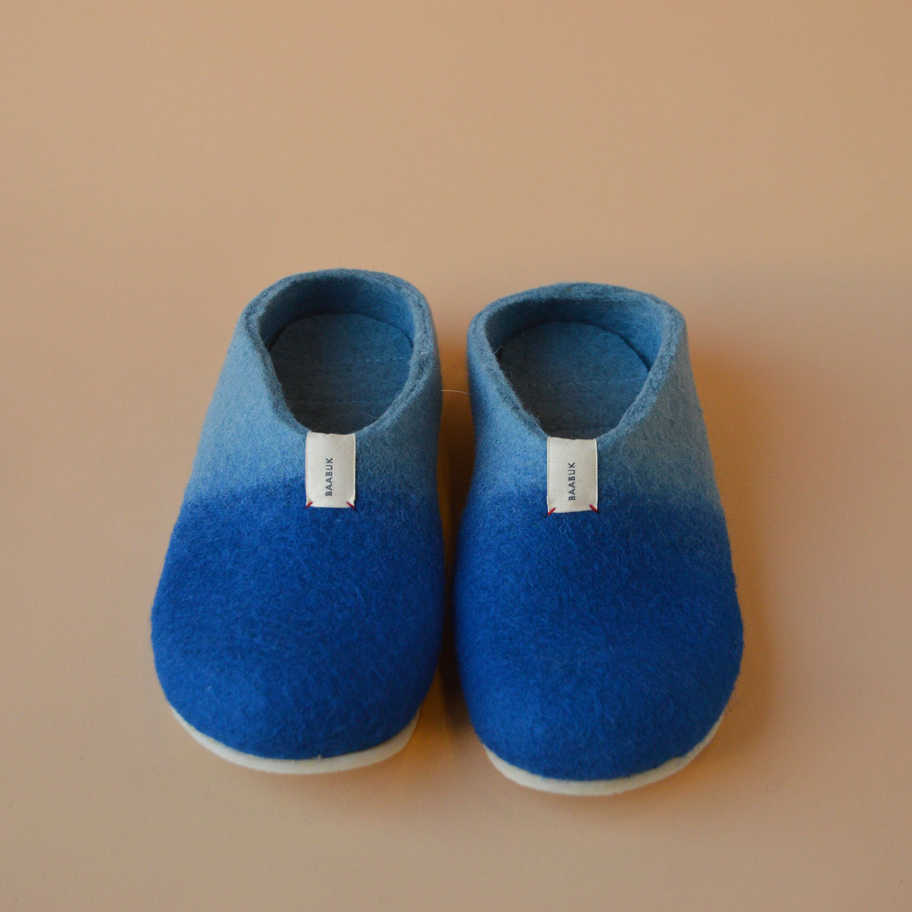 Meli Melo Slippers - Wool Felt - Blue Ombre (Adults 43) *Last One!