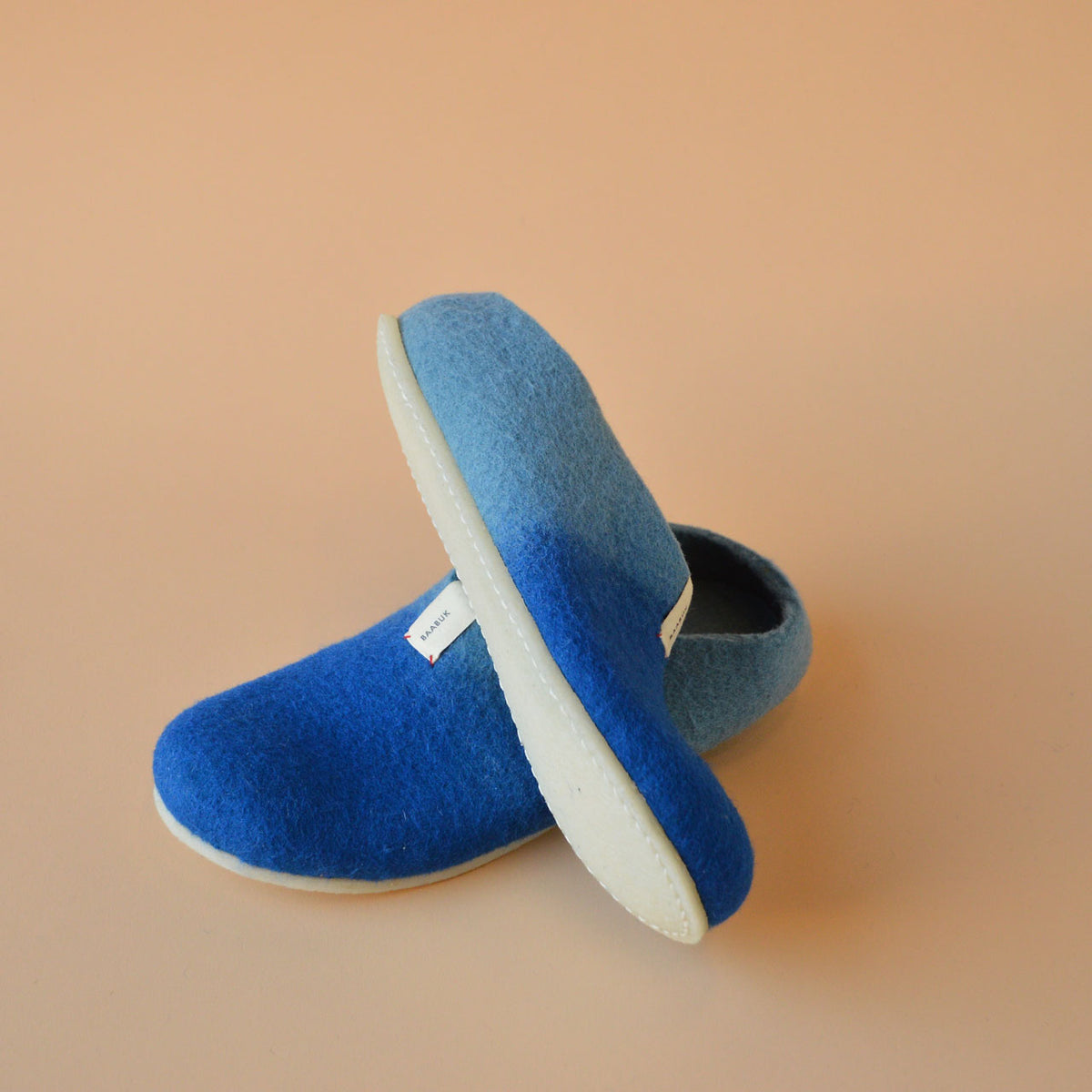 Meli Melo Slippers - Wool Felt - Blue Ombre (Adults 43) *Last One!