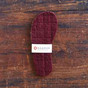 Natural Insoles - 100% Felted Wool (Adults 35-44)