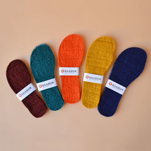 Natural Insoles - 100% Felted Wool (Adults 35-44)