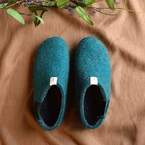 Yves Slipper Boot - Wool Felt - Emerald (Adults 36-42) *Retired Style