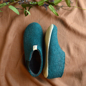 Yves Slipper Boot - Wool Felt - Emerald (Adults 36-42) *Retired Style