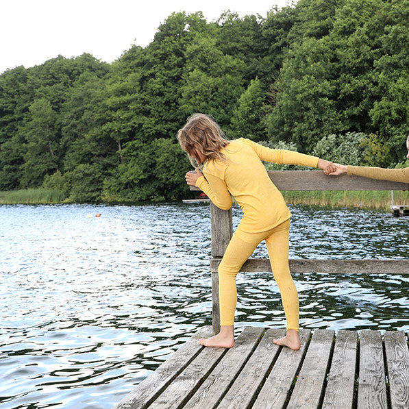 Child's Leggings/Long Johns - Organic Cotton/Merino/Silk - Grey (1-12y) *Retired colour