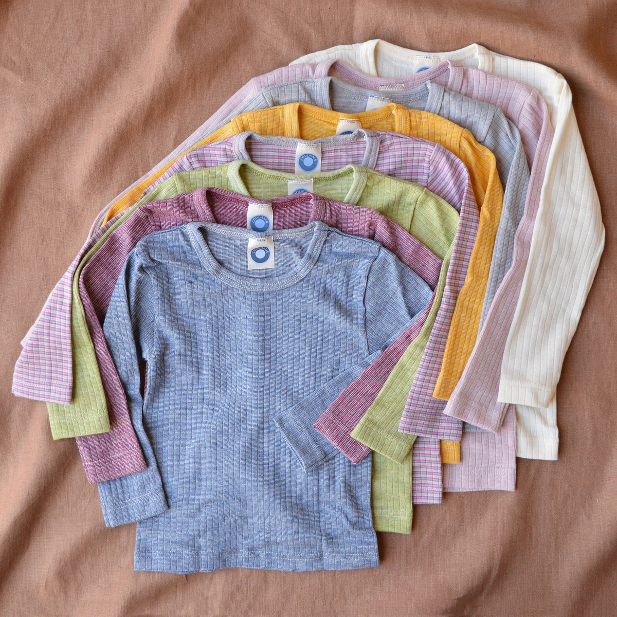 Child's Long Sleeve Top - Organic Cotton/Merino/Silk (1-12 years)