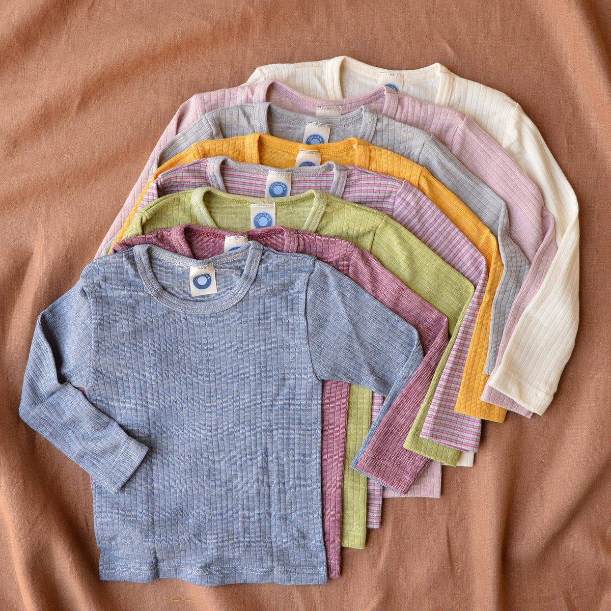 Child's Long Sleeve Top - Organic Cotton/Merino/Silk (1-12 years)