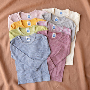 Child's Top Long Sleeve - Organic Cotton/Wool/Silk (1-12 years)