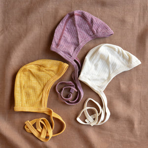 Baby Bonnet - Organic Cotton/Merino/Silk (0-2y)