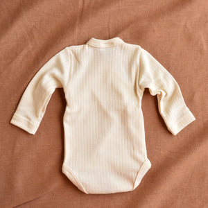 Baby Body Long Sleeve Kimono Wrap - Organic Cotton/Merino/Silk (newborn-3m)