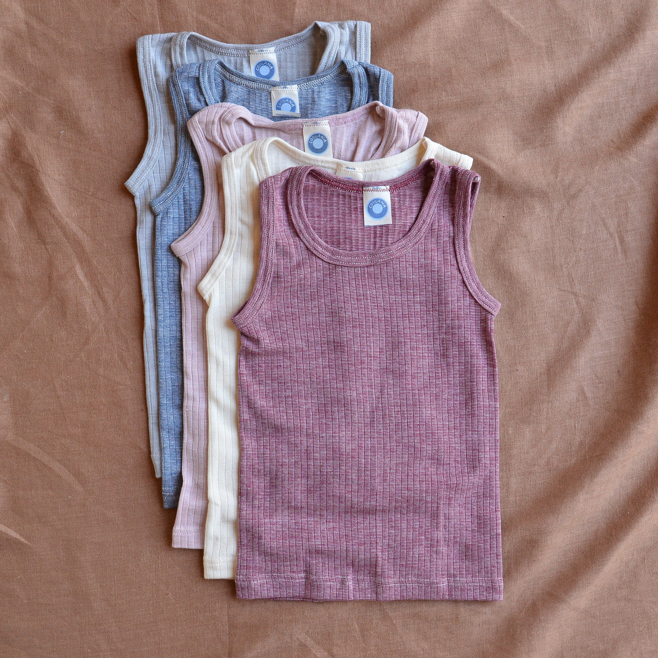 Child's Sleeveless Vest - Organic Cotton/Merino/Silk (1-12y)
