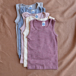 Child's Sleeveless Vest - Organic Cotton/Merino/Silk (1-12y)