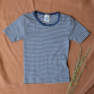 Child's T-Shirt - Organic Merino/Silk - Stripes (1-12y)